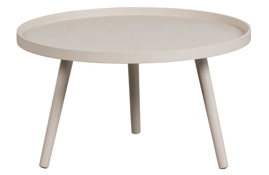 TRE Mesa sidebord L, rundt - beige MDF og furu (60)