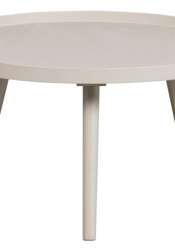 TRE Mesa sidebord L, rundt - beige MDF og furu (60)
