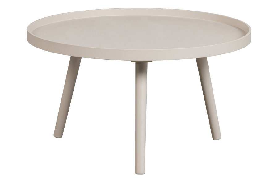 TRE Mesa sidebord L, rundt - beige MDF og furu (60)