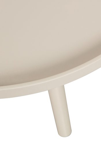 TRE Mesa sidebord L, rundt - beige MDF og furu (60)