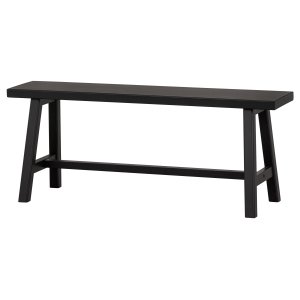 WOOOD EXCLUSIVE Imme-bnk, rektangulr - svart furu (110x35)