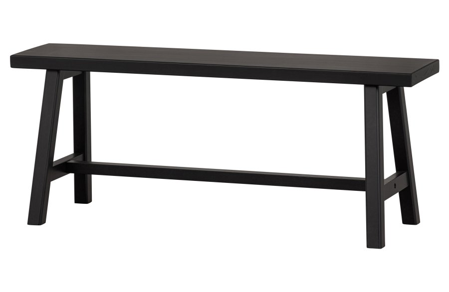 WOOOD EXCLUSIVE Imme benk, rektangulr - svart furu (110x35)