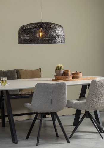 WOOOD EXCLUSIVE Imme benk, rektangulr - svart furu (110x35)