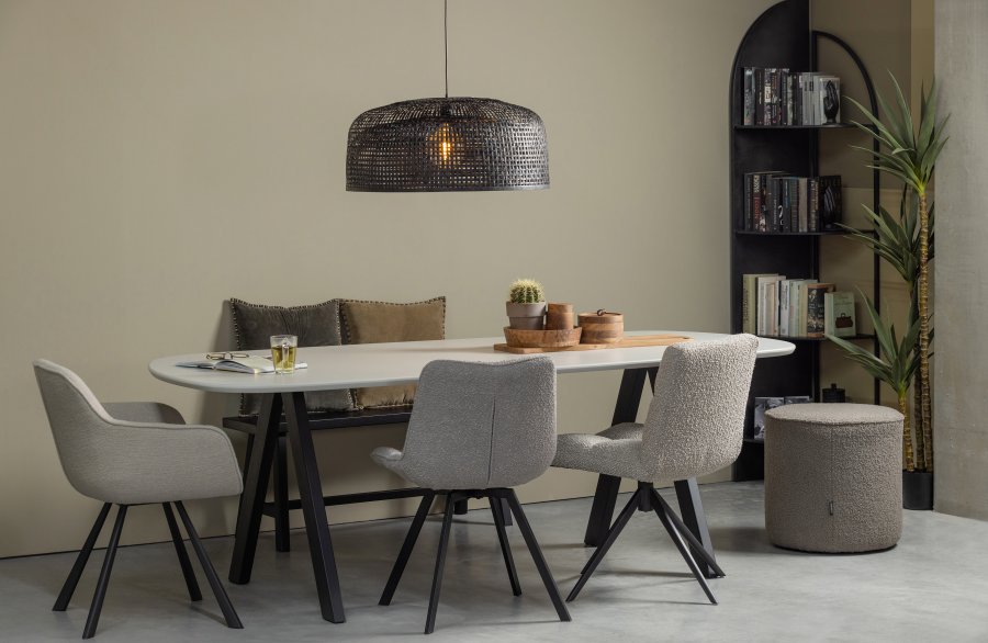 WOOOD EXCLUSIVE Imme benk, rektangulr - svart furu (110x35)