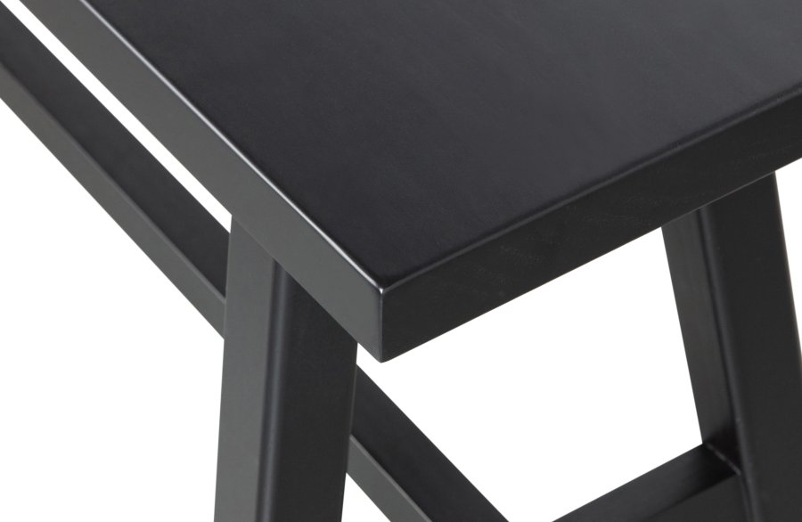 WOOOD EXCLUSIVE Imme benk, rektangulr - svart furu (110x35)