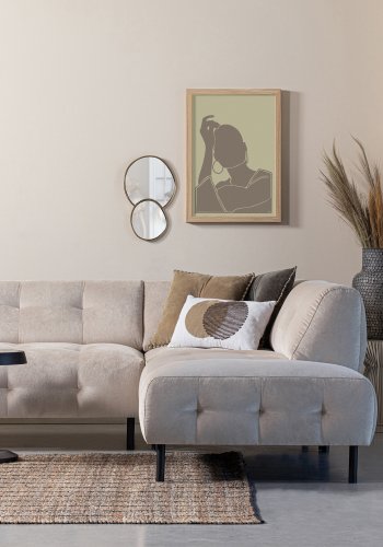 TRE EKSKLUSIVT Nanne sidebord, rundt - marmor og svart mangotre (36)