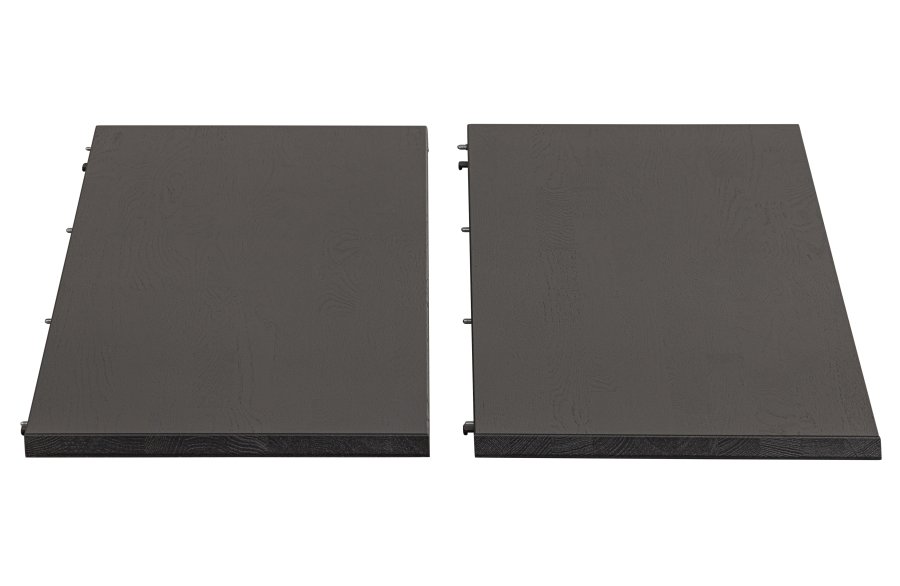 WOOOD EKSKLUSIV Lange Jan spisebord, m. 2 tilleggsplater - svart blacknight eik (120)