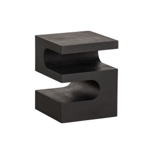 WOOOD EXKLUSIVT Toma sidobord, fyrkantigt - svart mangoträ (40x40)