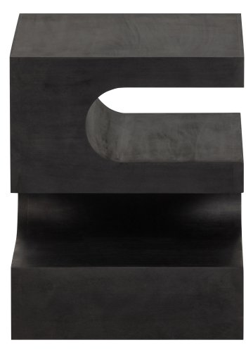 WOOOD EKSKLUSIVT Toma sidebord, firkantet - svart mangotre (40x40)