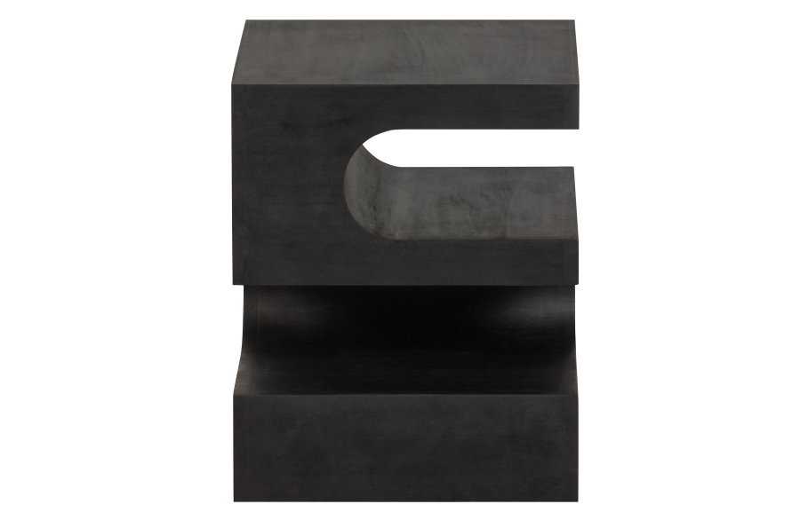 WOOOD EKSKLUSIVT Toma sidebord, firkantet - svart mangotre (40x40)