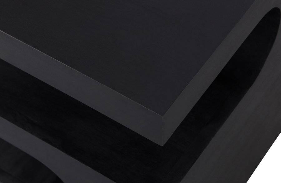 WOOOD EKSKLUSIVT Toma sidebord, firkantet - svart mangotre (40x40)
