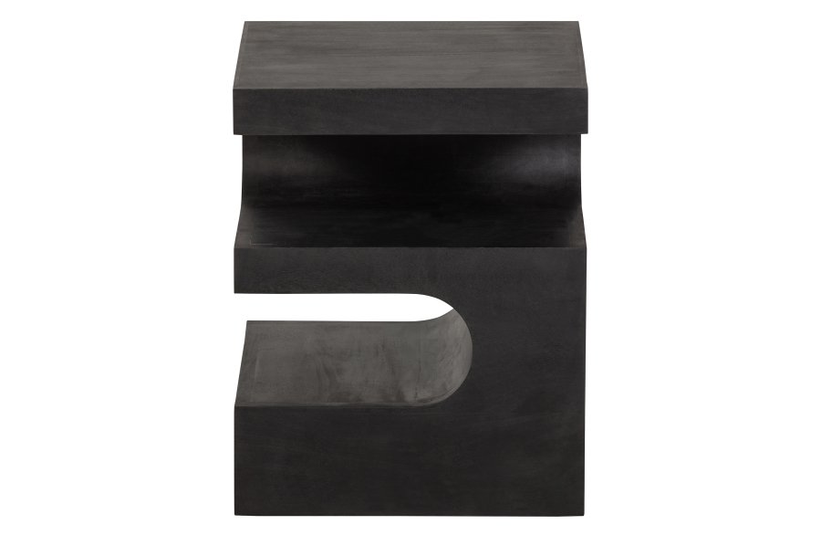 WOOOD EKSKLUSIVT Toma sidebord, firkantet - svart mangotre (40x40)