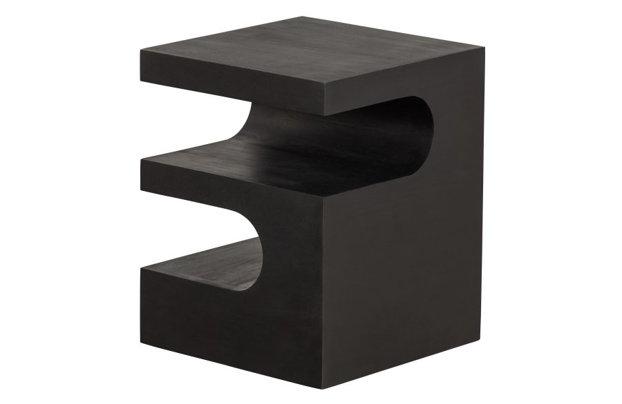 WOOOD EKSKLUSIVT Toma sidebord, firkantet - svart mangotre (40x40)