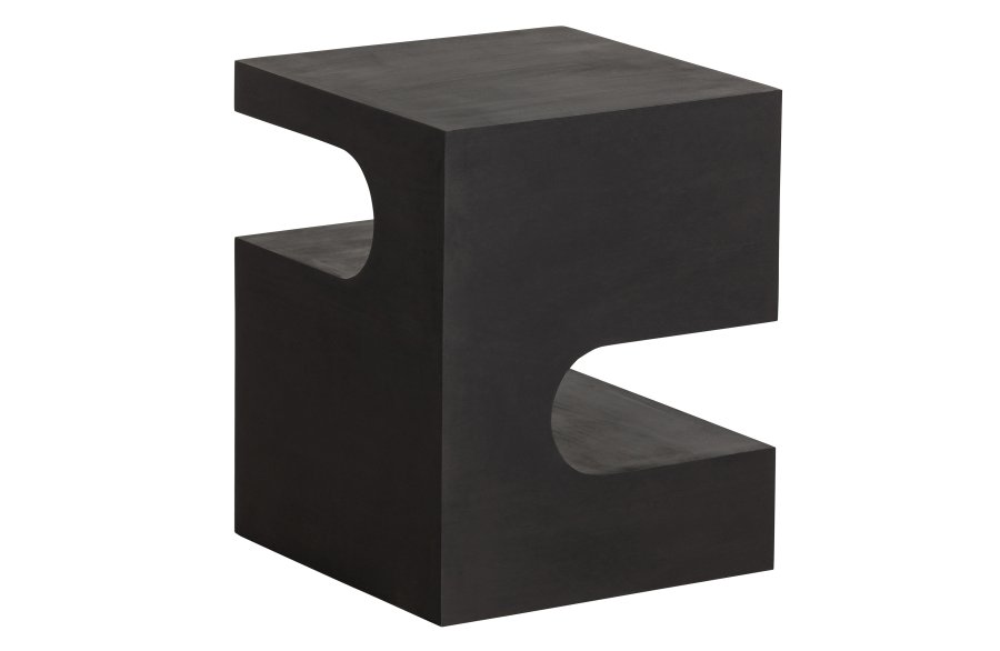 WOOOD EKSKLUSIVT Toma sidebord, firkantet - svart mangotre (40x40)