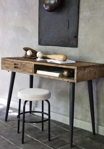 TRE EKSKLUSIVT Tris krakk, m. fotsttte - ekte mikrofiberskinn og svart metall (38)