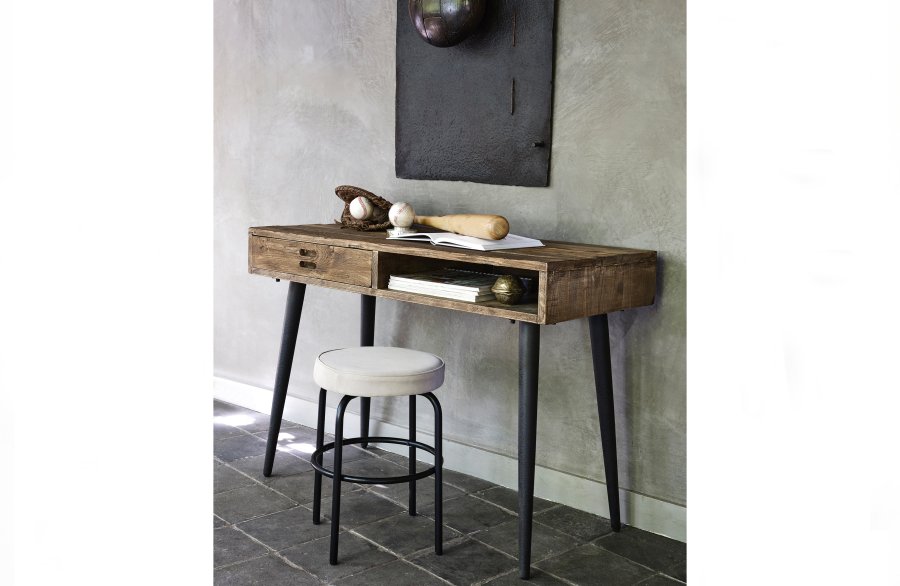 TRE EKSKLUSIVT Tris krakk, m. fotsttte - ekte mikrofiberskinn og svart metall (38)