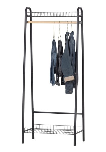 TRE Jovi klesstativ, m. 1 opphengsstang i tre og 2 trdhyller - svart metall