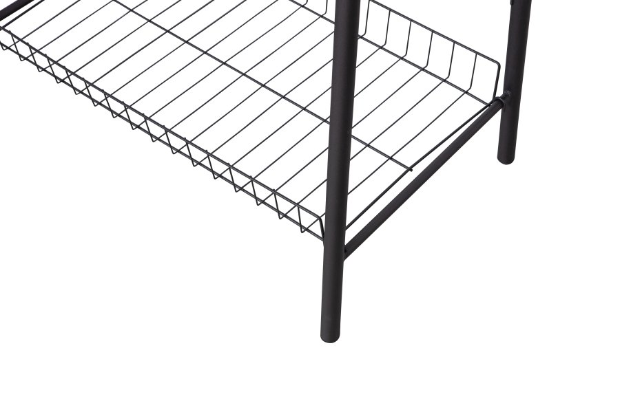 TRE Jovi klesstativ, m. 1 opphengsstang i tre og 2 trdhyller - svart metall