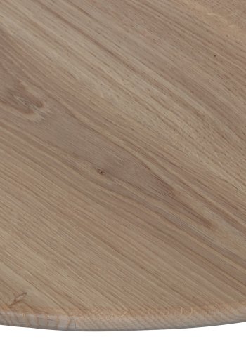 WOOOD Tablo spisebord, med organisk form, firkantet - naturlig eik og sort stl (130x130)