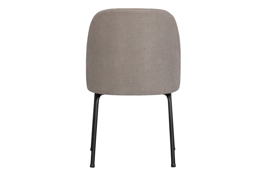 WOOOD Vogue spisebordstol - ekte polyester/viscose stoff og svart metall