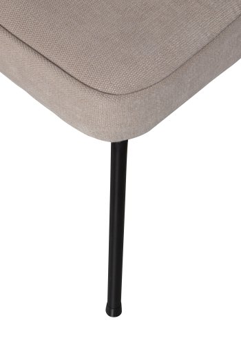 WOOOD Vogue spisebordstol - ekte polyester/viscose stoff og svart metall