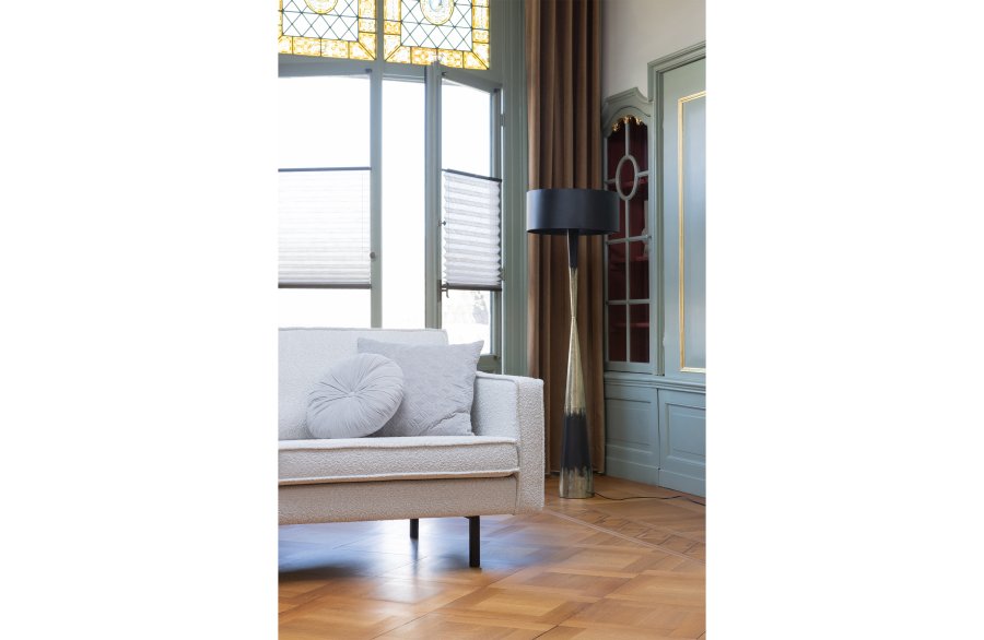 WOOOD Rodeo 2,5 pers. sofa - naturlig bouclé polyester og metall