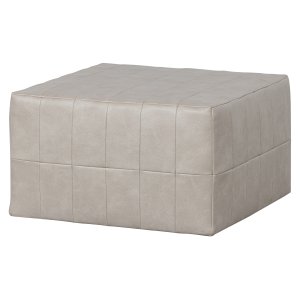 WOOOD Patchwork puf, kvadratisk - natur imiteret lder polyester (60x60)