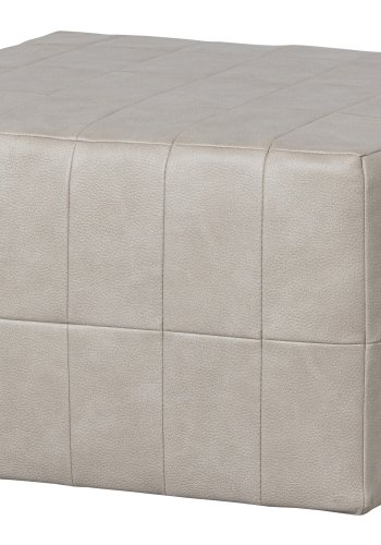 WOOOD Patchwork puff, firkantet - naturlig skinnimitasjon polyester (60x60)
