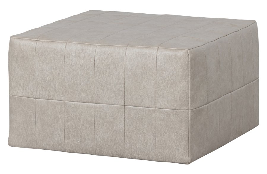 WOOOD Patchwork puff, firkantet - naturlig skinnimitasjon polyester (60x60)