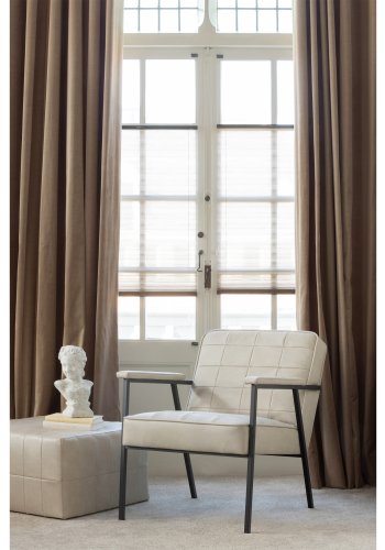 WOOOD Patchwork puff, firkantet - naturlig skinnimitasjon polyester (60x60)