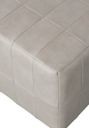 WOOOD Patchwork puff, firkantet - naturlig skinnimitasjon polyester (60x60)