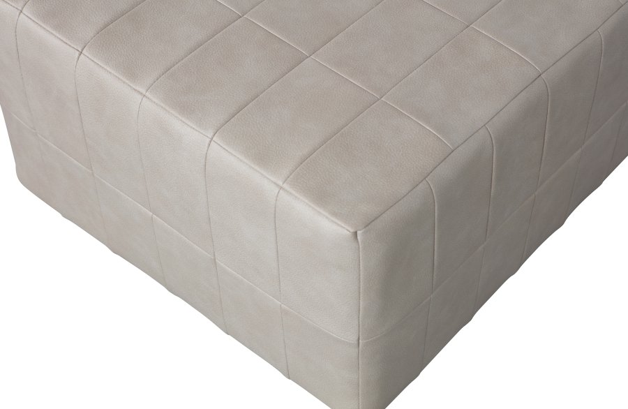 WOOOD Patchwork puff, firkantet - naturlig skinnimitasjon polyester (60x60)