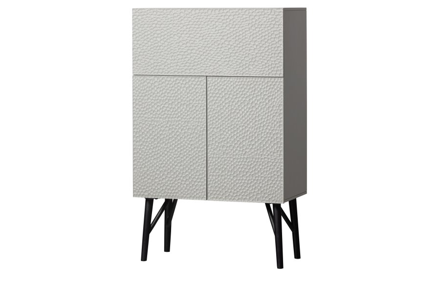 WOOOD Carved barskab, m. 3 lger og 2 hylder - tgegr mangotr og fyrretr