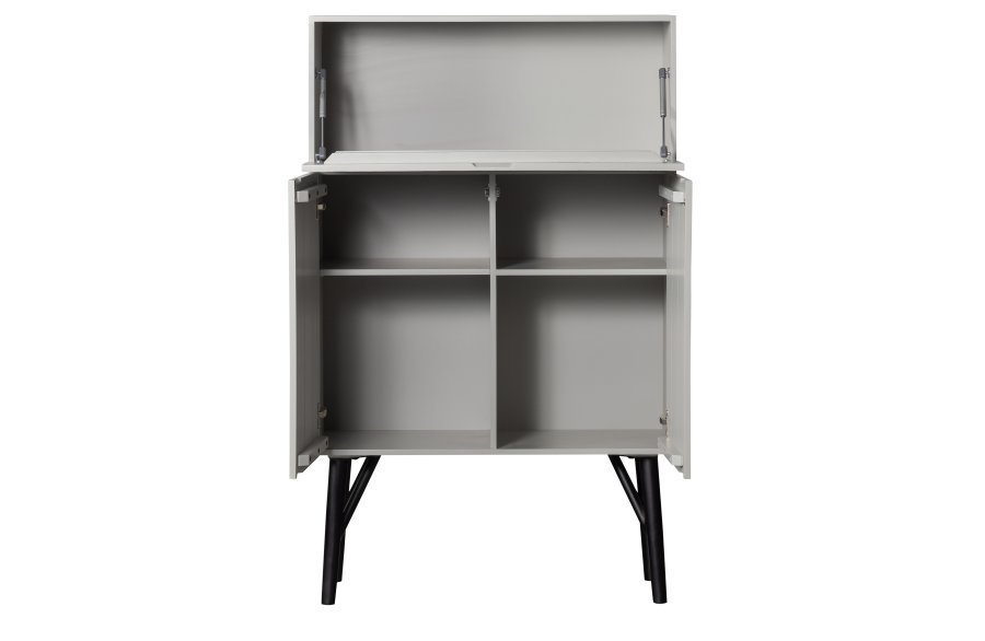 WOOOD Carved barskab, m. 3 lger og 2 hylder - tgegr mangotr og fyrretr