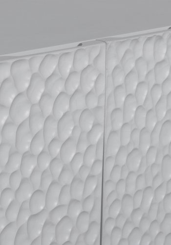 WOOOD Carved reol, m. 2 lger og 6 hylder - tgegr mangotr og fyrretr(H:200cm x90cm x 37cm)