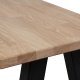 WOOOD Tablo spisebenk, rektangulr - naturlig eik og metall Utrecht-ben (160x35)