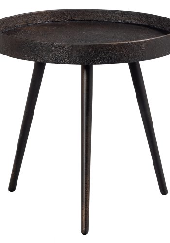 WOOOD Bounds sidebord M, rundt - antikk gullkryssfiner og metall (41)