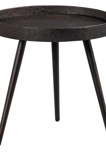 WOOOD Bounds sidebord M, rundt - antikk gullkryssfiner og metall (41)