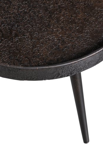 WOOOD Bounds sidebord M, rundt - antikk gullkryssfiner og metall (41)