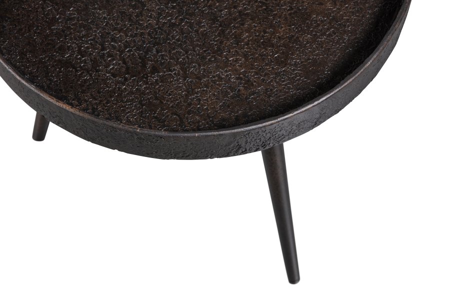 WOOOD Bounds sidebord M, rundt - antikk gullkryssfiner og metall (41)