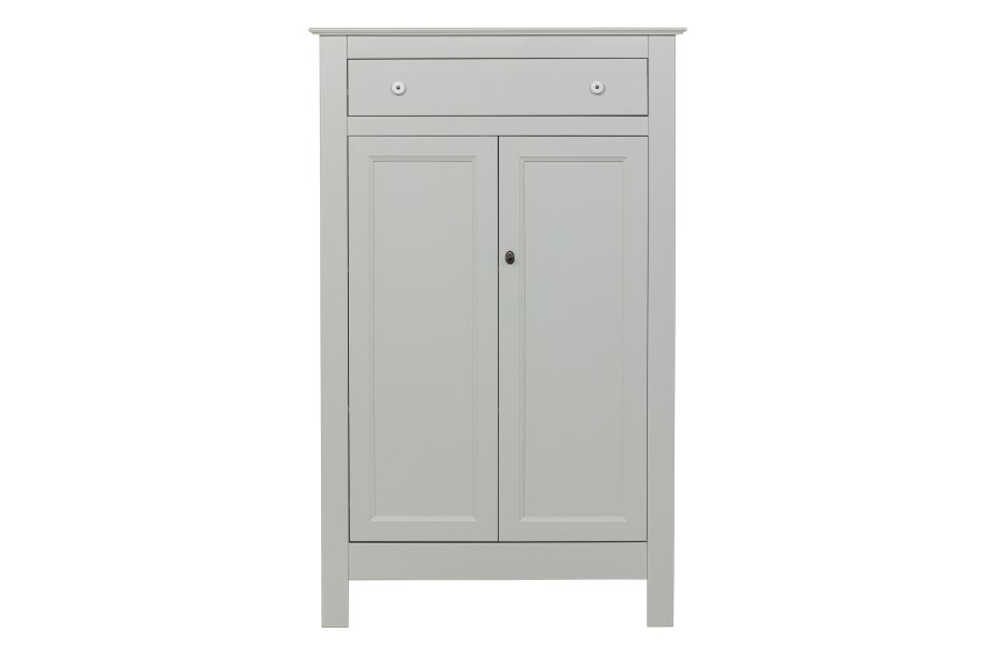 WOOOD Eva skp, m. 2 luckor, 1 lda och 2 hyllplan - dimmig gr furu