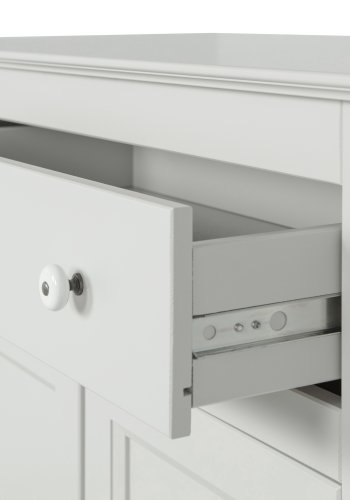 WOOOD Eva skp, m. 2 luckor, 1 lda och 2 hyllplan - dimmig gr furu