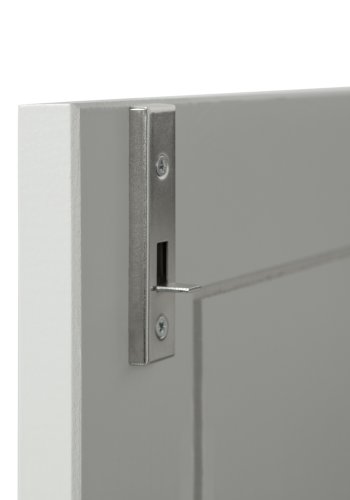 WOOOD Eva skp, m. 2 luckor, 1 lda och 2 hyllplan - dimmig gr furu