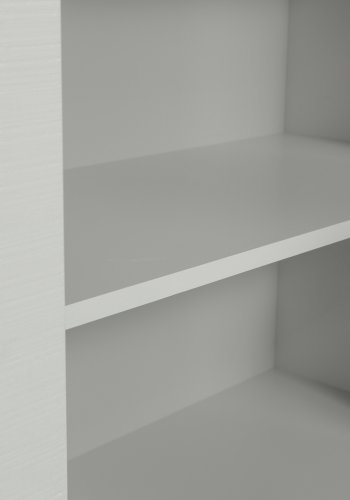 WOOOD Gus grdsdrift, m. 1 dr og 3 hyller - tkete lys gr furu