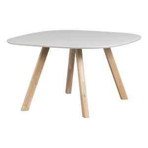 WOOOD Tablo spisebord, m. organisk form, kvadratisk - tget gr ask og natur eg (130x130)