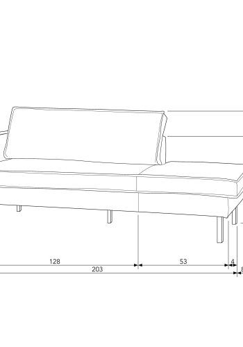 WOOOD Rodeo daybed, venstre - pistasjflyel