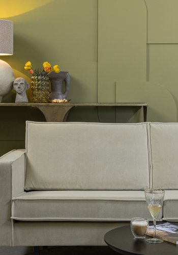 WOOOD Rodeo sofa, med hyre sjeselong - pistasjflyel