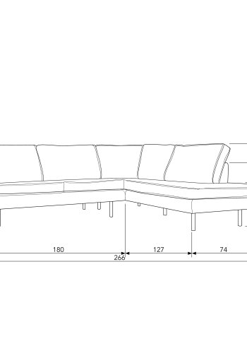 WOOOD Rodeo hjrnesofa, hyre - pistasjflyel