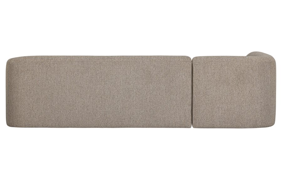 WOOOD Skr hjrnesofa, venstre - naturmelert chenille polyester