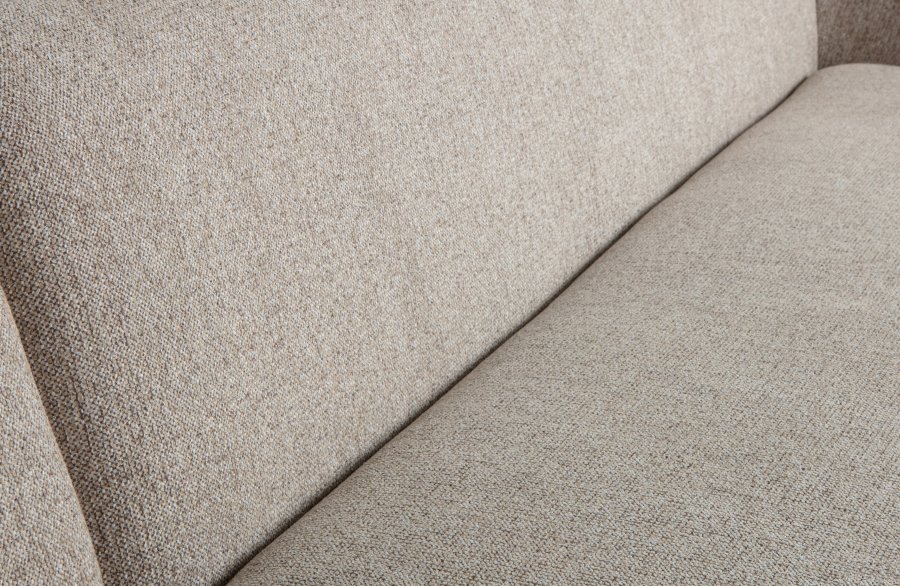WOOOD Skr hjrnesofa, venstre - naturmelert chenille polyester